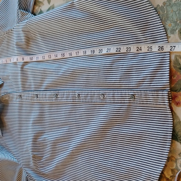 J.Crew Perfect Black and White Striped Button Shirt Women's Medium - Picture 9 of 17
